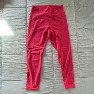 Pink Under Armour pocket workout leggings